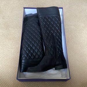 Stuart Weitzman 8.5 Clute Boots in Black Nappa